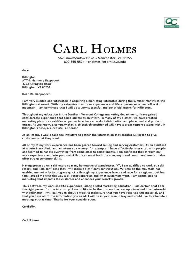 40497 student writing cover letter