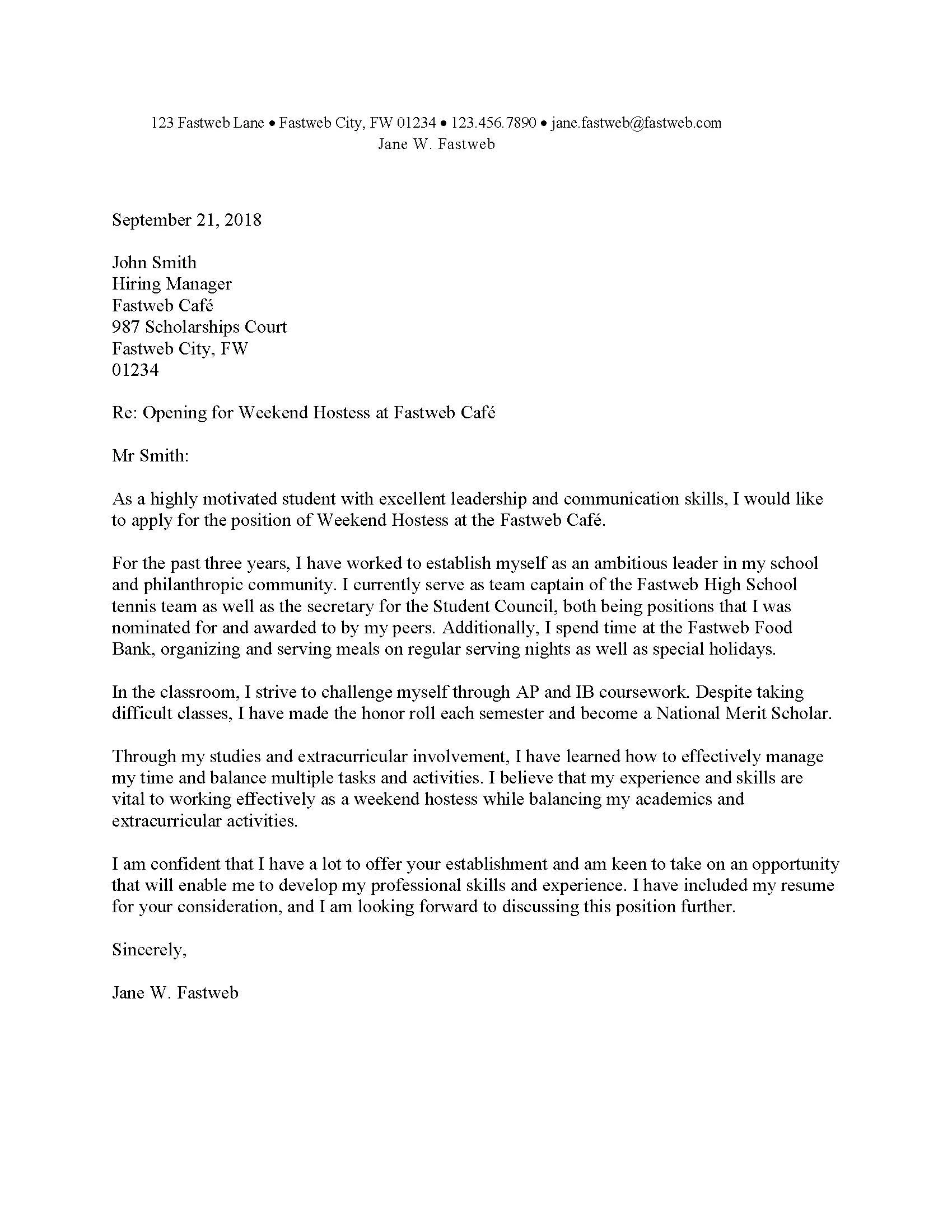 40501 enthusiasm cover letter