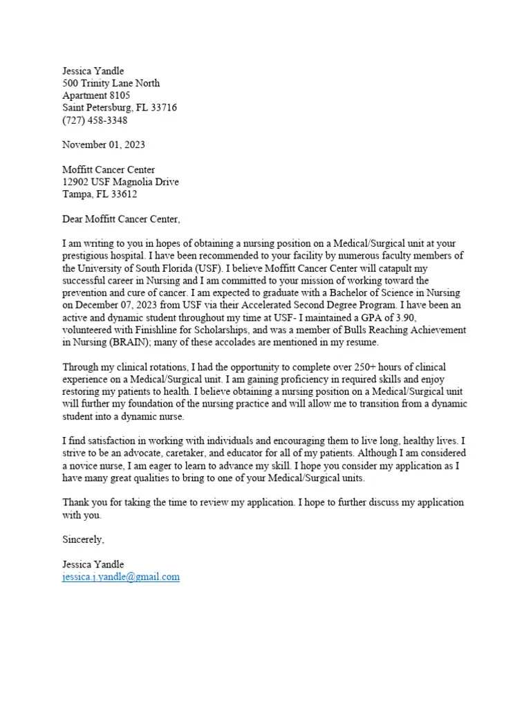 40502 nursing cover letter writing