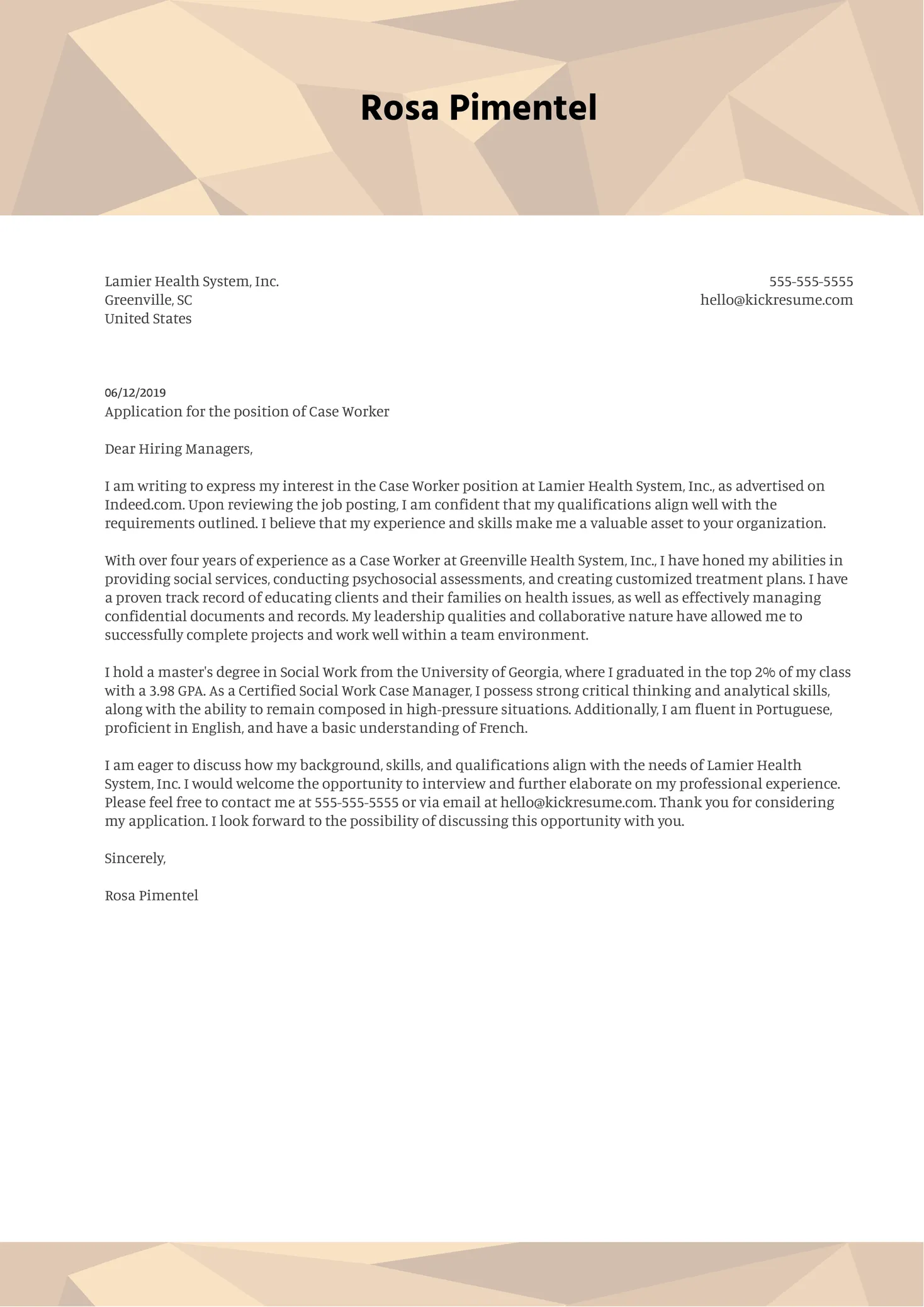 40505 cover letter proofread