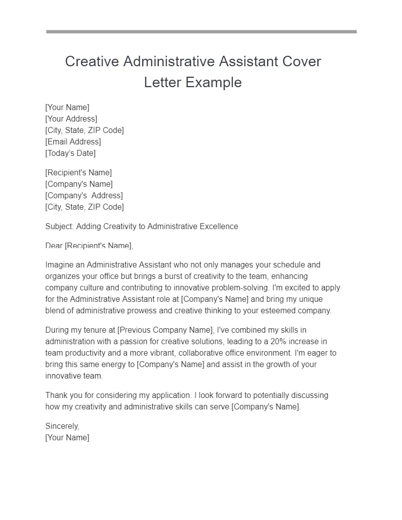 40506 cover letter example admin