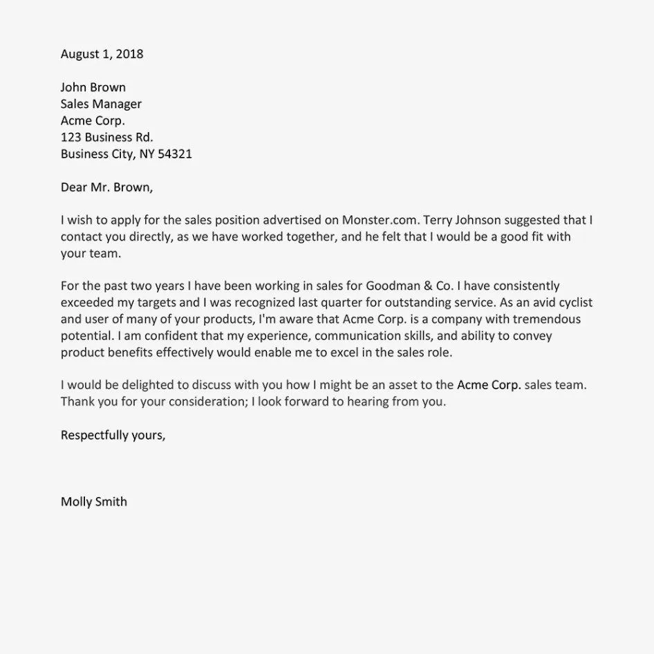 40510 entry level cover letter