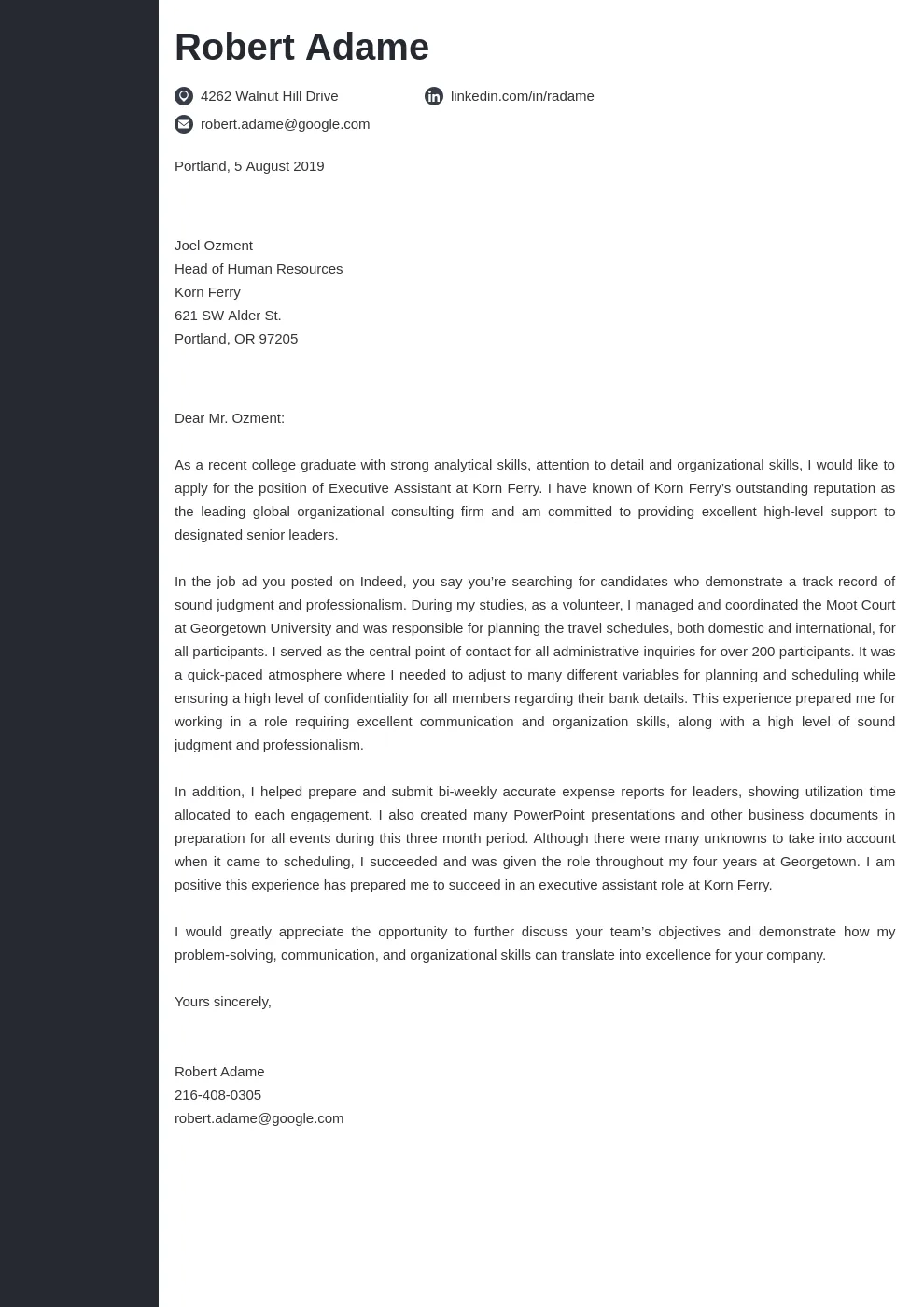 40515 cover letter examples