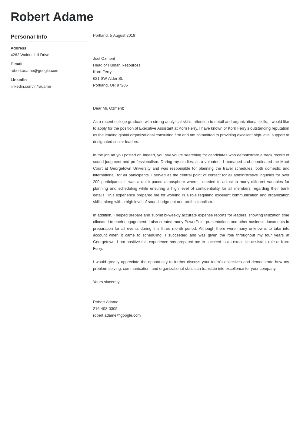 40515 professional cover letter