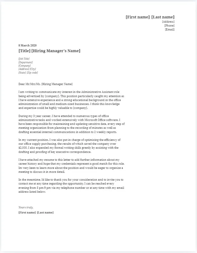 40516 cover letter enthusiasm