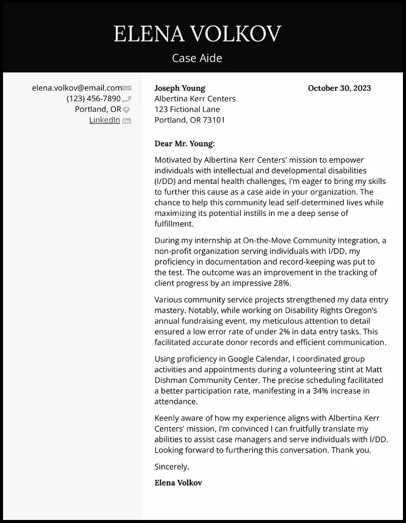 40520 entry level case manager cover letter 6