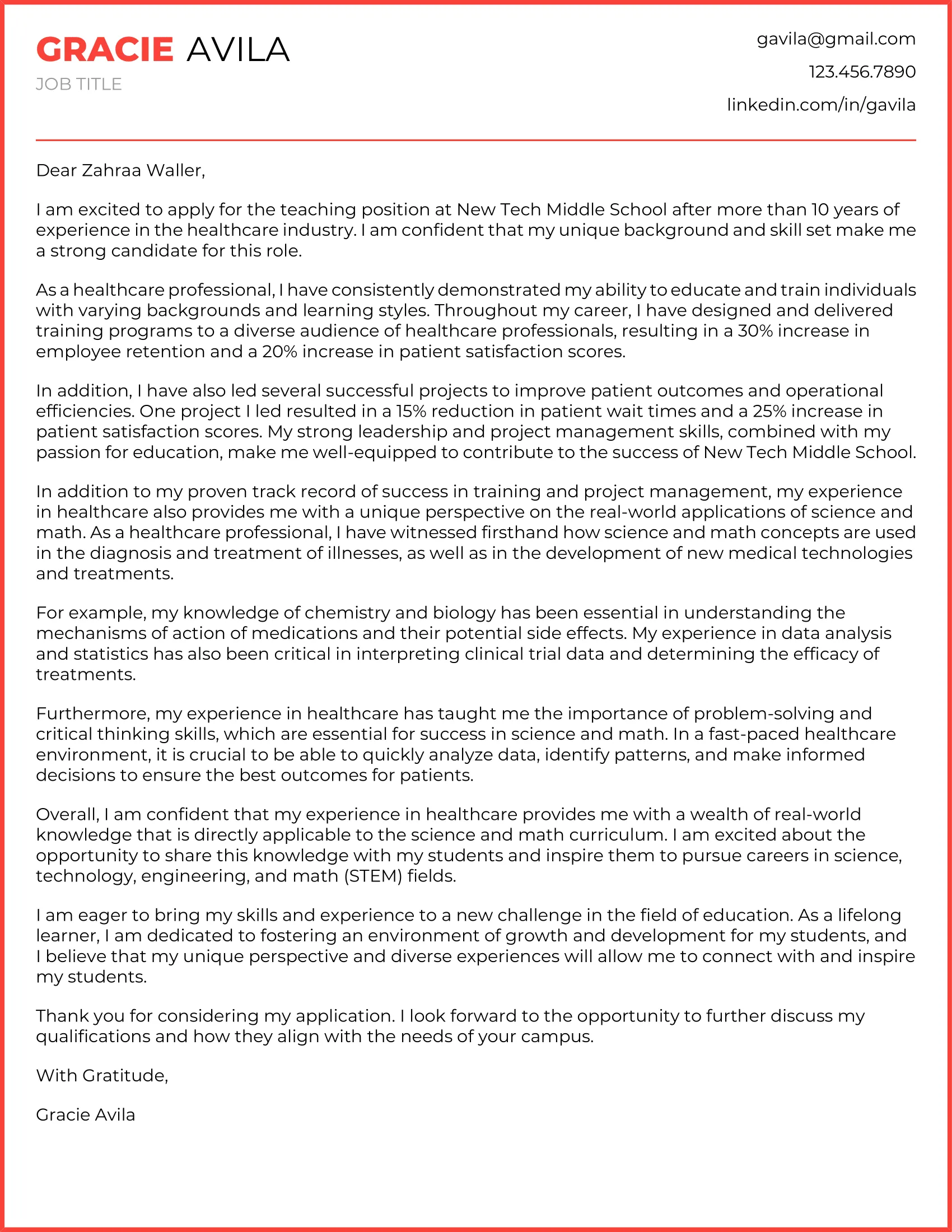 40525 cover letter structure