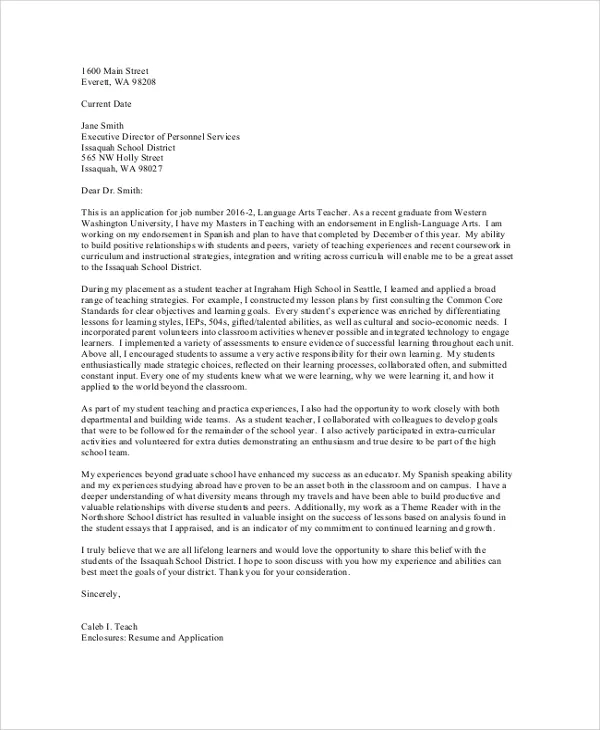 40526 cover letter formatting