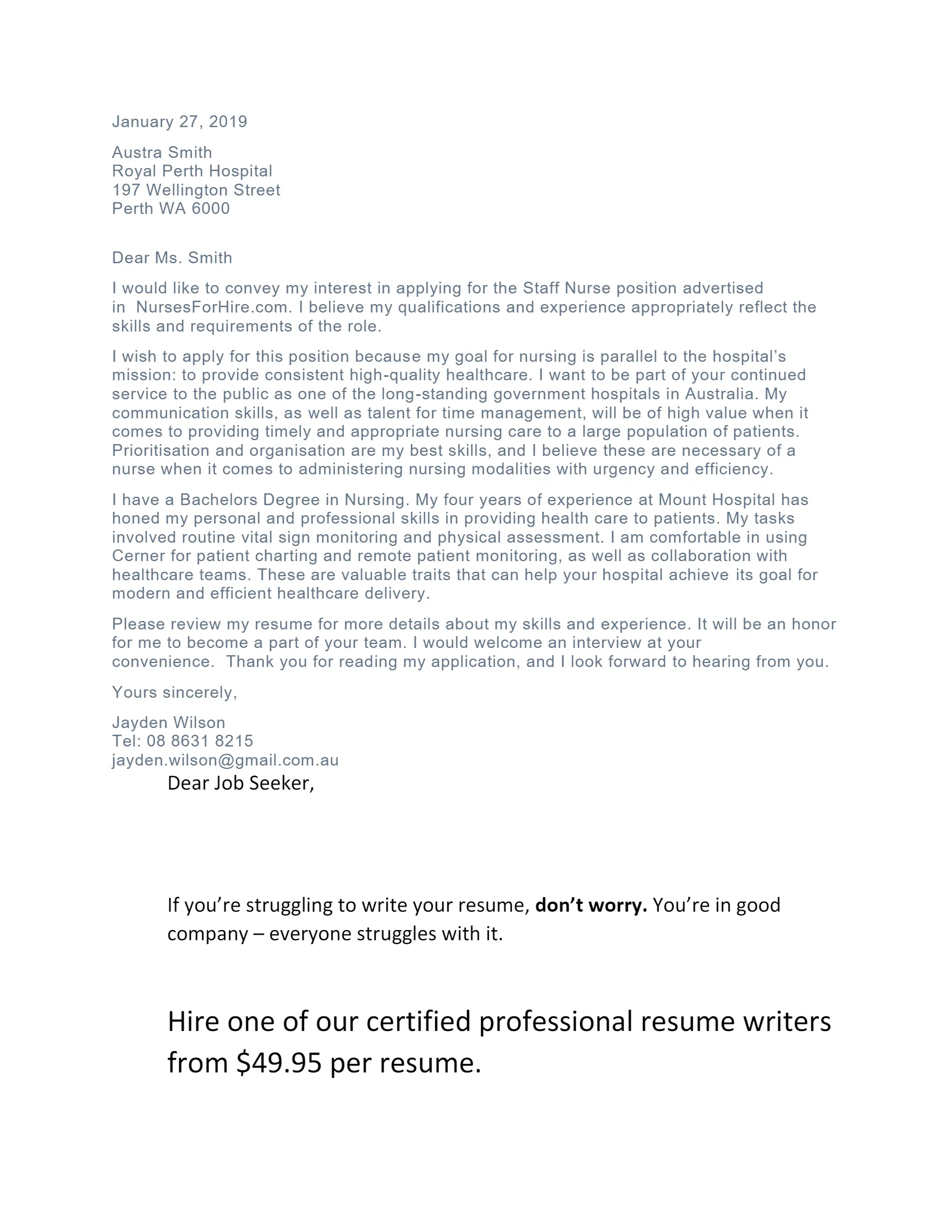 40528 nurse cover letter template