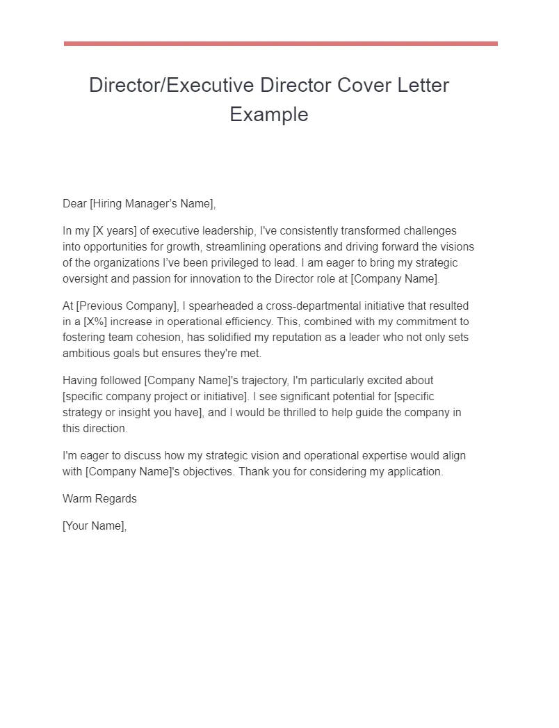 40531 director cover letter examples