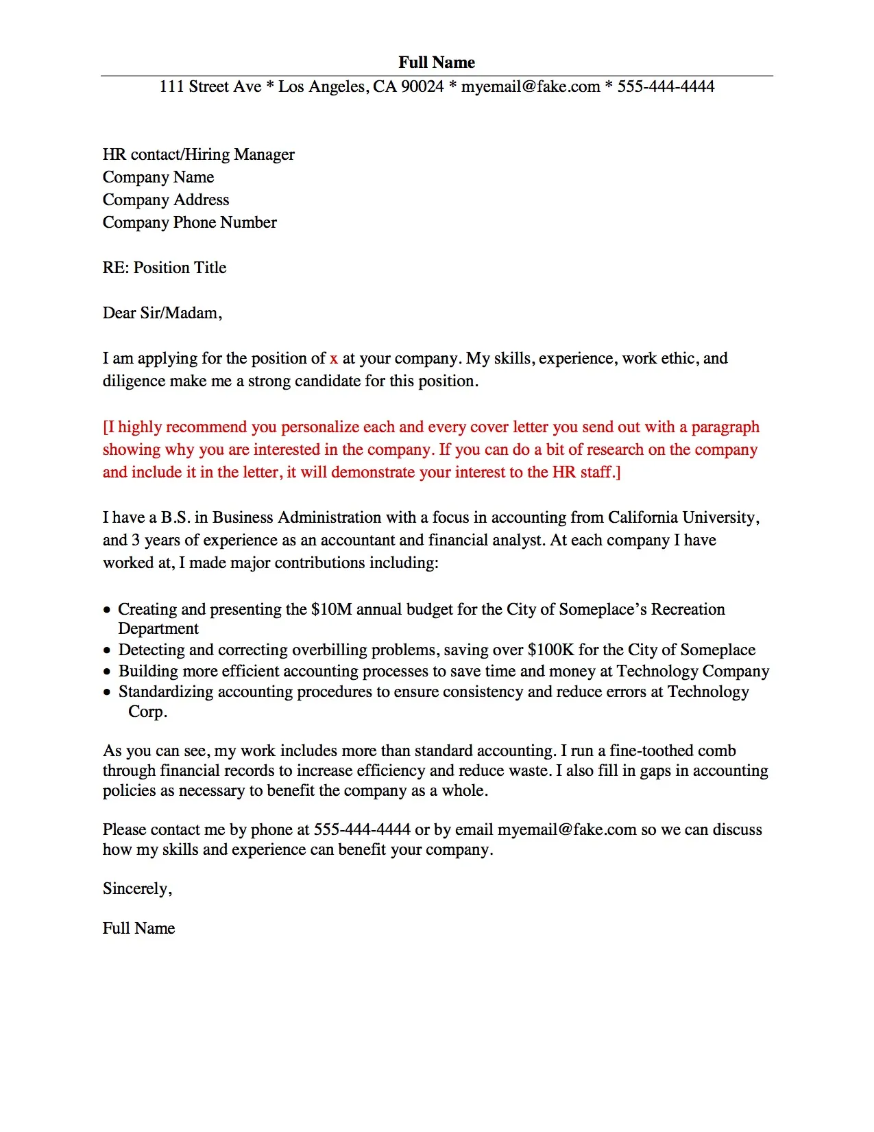 40534 tailoring your cover letter
