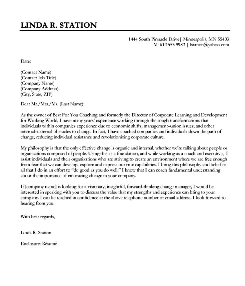 40535 thank you cover letter