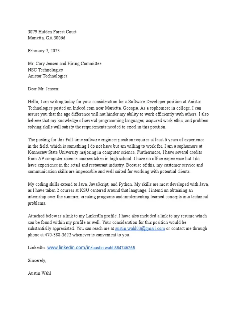40537 cover letter skills