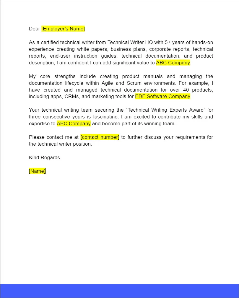 40540 technical documentation experience