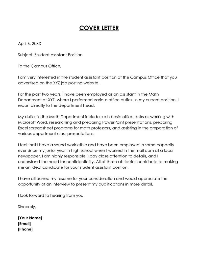 40542 cover letter submission