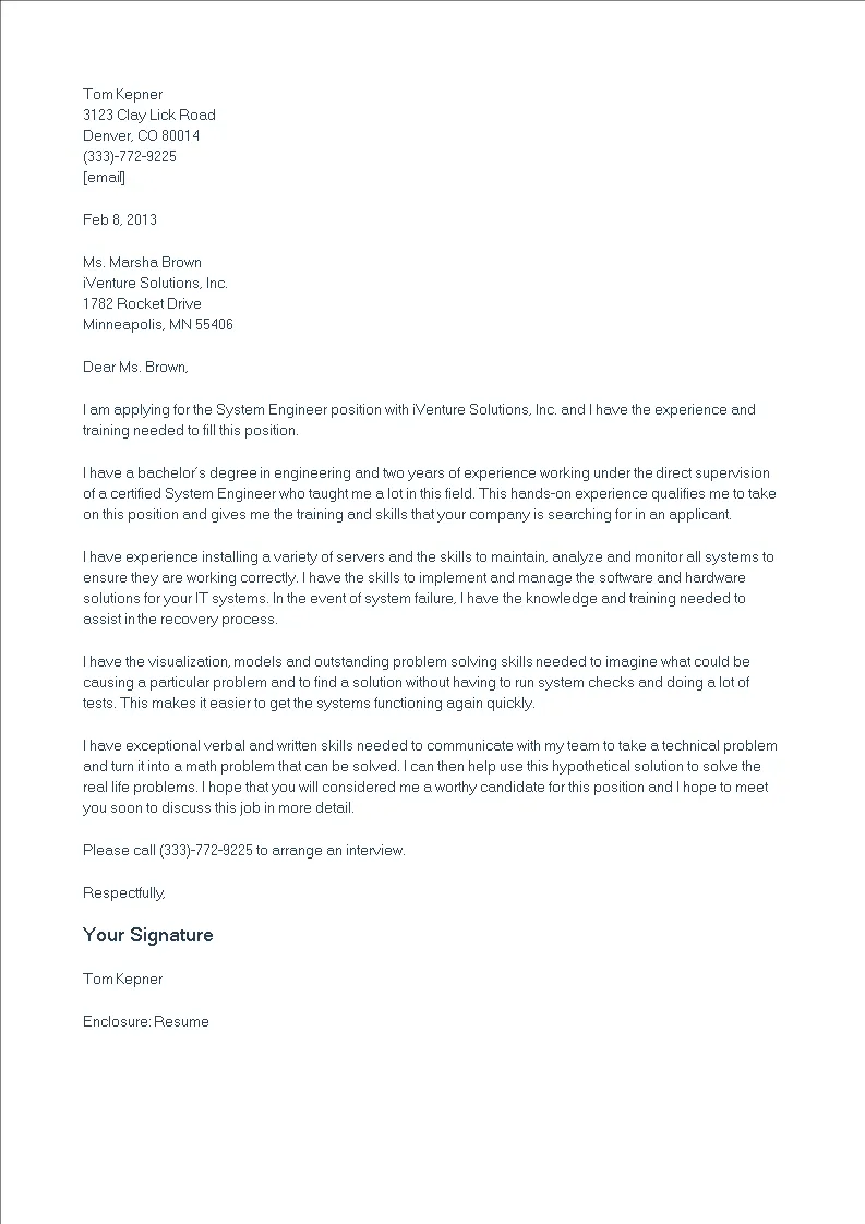 40552 cover letter engineer job mistakes