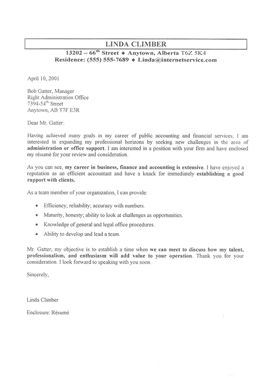 40562 cover letter example