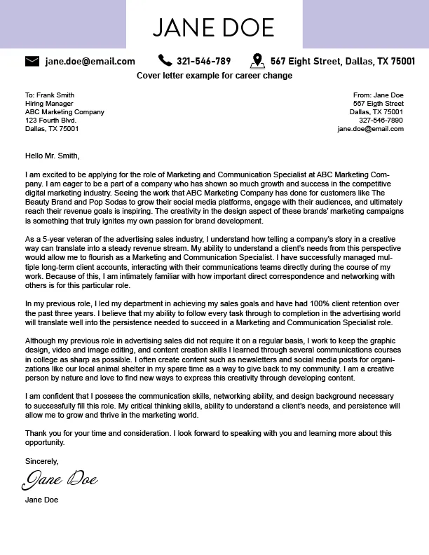 40567 cover letter employment gap mistakes