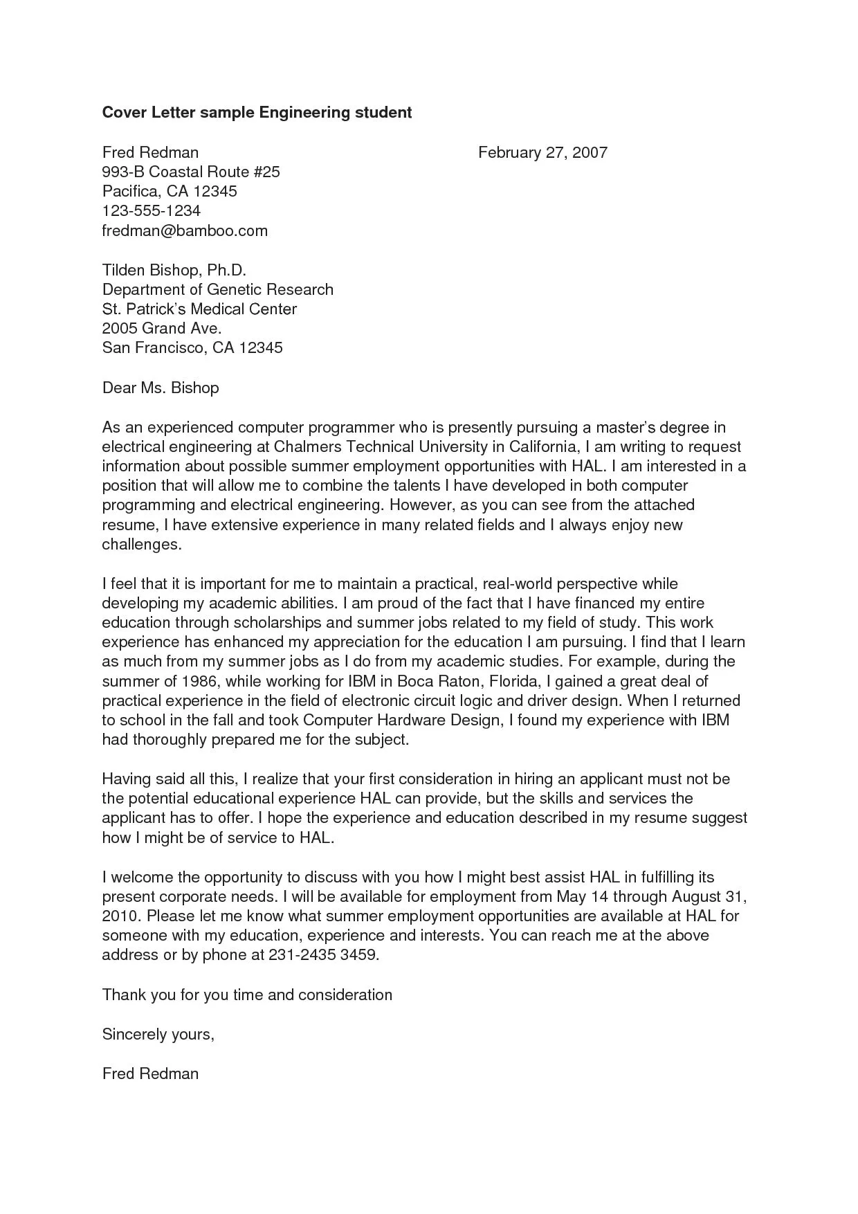 40573 tailoring cover letter