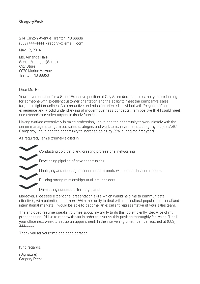 40574 sales executive skills