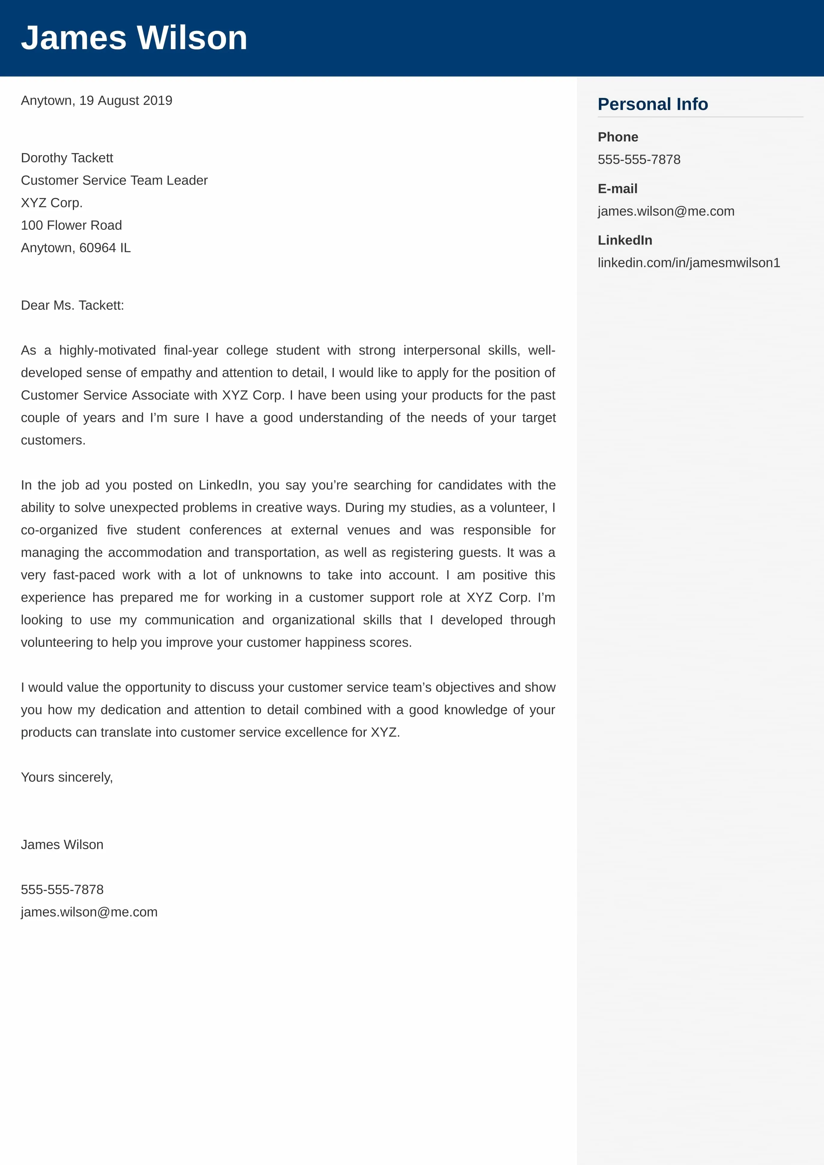 40575 proofreading cover letter