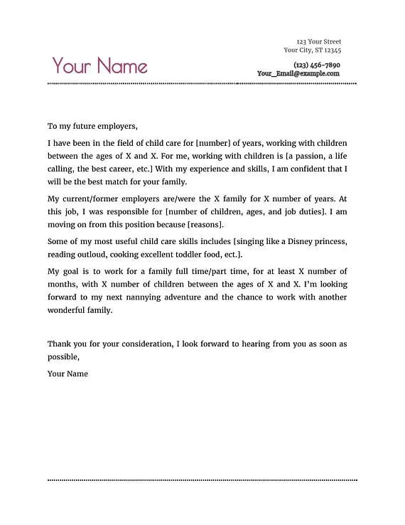 40588 formatting cover letter